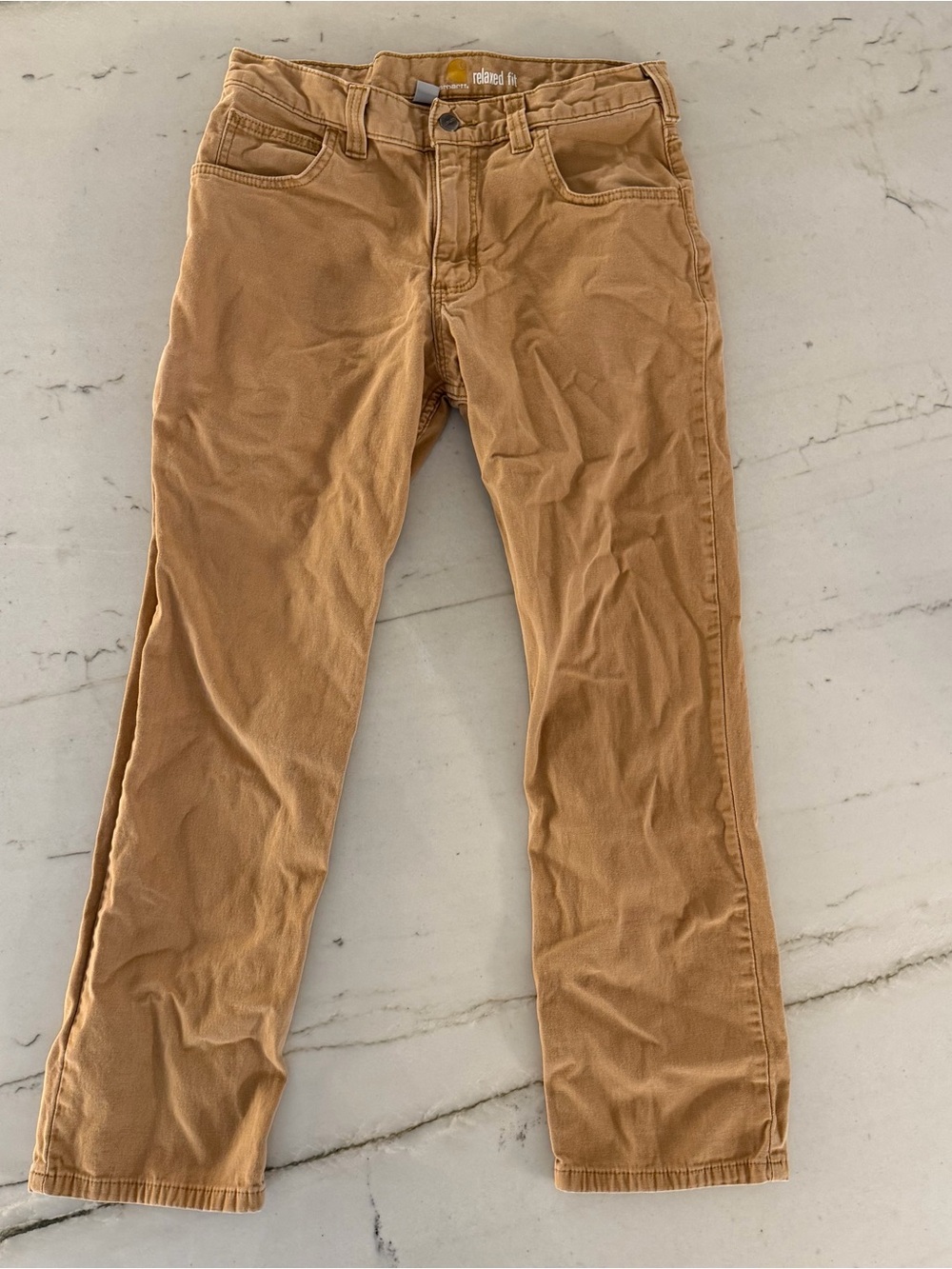 Carhartt Pants Men's 30x28 Relaxed Fit Tan Workwear
